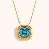 Stainless Steel Titanium Steel 18K Gold Plated Casual Simple Style Geometric Zircon Rings Earrings Necklace main image 6