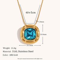 Stainless Steel Titanium Steel 18K Gold Plated Casual Simple Style Geometric Zircon Rings Earrings Necklace sku image 1