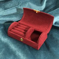 Elegant Solid Color Flannel Jewelry Boxes sku image 3