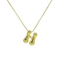 Copper 18K Gold Plated Simple Style Letter Plating Pendant Necklace sku image 7