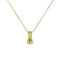 Copper 18K Gold Plated Simple Style Letter Plating Pendant Necklace sku image 8
