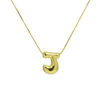 Copper 18K Gold Plated Simple Style Letter Plating Pendant Necklace sku image 9