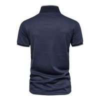 Men's Solid Color Washed Polo Shirt Men's Clothing main image 2
