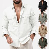 Men's Solid Color Blouse Men's Clothing main image 2