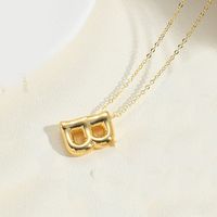 Copper 14K Gold Plated Vintage Style Simple Style Commute Letter Pendant Necklace sku image 1
