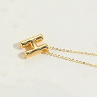 Copper 14K Gold Plated Vintage Style Simple Style Commute Letter Pendant Necklace sku image 12
