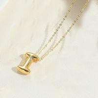 Copper 14K Gold Plated Vintage Style Simple Style Commute Letter Pendant Necklace sku image 7