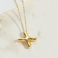 Copper 14K Gold Plated Vintage Style Simple Style Commute Letter Pendant Necklace sku image 18