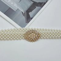 Lady Sweet Pastoral Round Imitation Pearl Women's Chain Belts main image 10