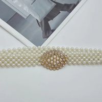 Lady Sweet Pastoral Round Imitation Pearl Women's Chain Belts main image 9