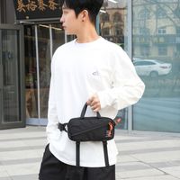 Unisex Oxford Cloth Color Block Streetwear Sewing Thread Zipper Fanny Pack main image 2