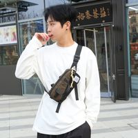 Unisex Oxford Cloth Color Block Streetwear Sewing Thread Zipper Fanny Pack main image 3