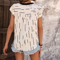 Women's Blouse Short Sleeve Blouses Vacation Lines main image 3