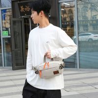 Unisex Solid Color Oxford Cloth Sewing Thread Zipper Fanny Pack sku image 1