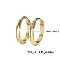 1 Pair Casual Simple Style Circle Round Sterling Silver White Gold Plated Hoop Earrings main image 2