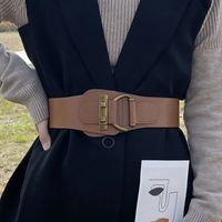 Basic Solid Color Pu Leather Women's Leather Belts sku image 3