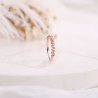 Wholesale Simple Style Geometric Copper Plating Inlay Zircon Rings main image 1