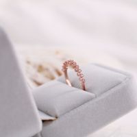 Wholesale Simple Style Geometric Copper Plating Inlay Zircon Rings main image 2