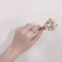 Wholesale Simple Style Geometric Copper Plating Inlay Zircon Rings main image 5