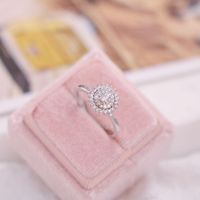 Wholesale Simple Style Round Copper Plating Inlay Zircon Rings sku image 4