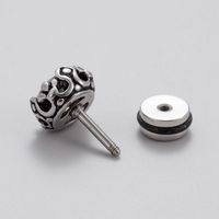 1 Piece Casual Vintage Style Geometric Stainless Steel Zircon Ear Studs main image 3