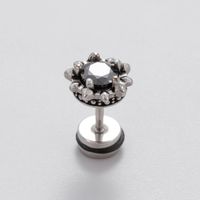 1 Piece Casual Vintage Style Geometric Stainless Steel Zircon Ear Studs main image 6