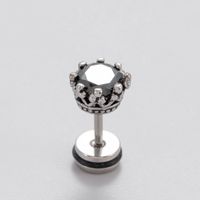 1 Piece Casual Vintage Style Geometric Stainless Steel Zircon Ear Studs main image 8