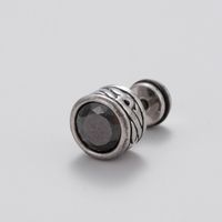 1 Piece Casual Vintage Style Geometric Stainless Steel Zircon Ear Studs main image 5