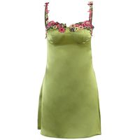 Women's Strap Dress Sexy Boat Neck Backless Sleeveless Flower Above Knee Daily Swimming Pool Beach main image 5