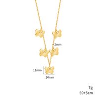 Stainless Steel Elegant Simple Style Butterfly Plating Necklace sku image 1