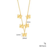 Stainless Steel Elegant Simple Style Butterfly Plating Necklace main image 2