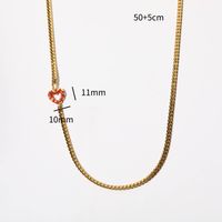 Elegant Classic Style Heart Shape Stainless Steel Copper 18k Gold Plated Pendant Necklace In Bulk sku image 1