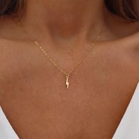 Hip-Hop Simple Style Lightning Alloy Plating Women's Pendant Necklace Necklace main image 1