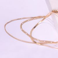 Hip-Hop Simple Style Geometric Alloy Women's Three Layer Necklace main image 6