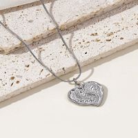 Stainless Steel Simple Style Heart Shape Solid Color Charm Pendant Necklace main image 3
