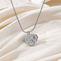 Stainless Steel Simple Style Heart Shape Solid Color Charm Pendant Necklace sku image 1