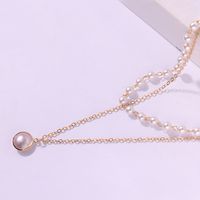 Elegant Simple Style Geometric Alloy Plastic Women's Double Layer Necklaces main image 4