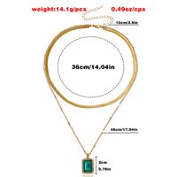 Elegant Simple Style Geometric Alloy Women's Double Layer Necklaces main image 2