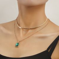 Elegant Simple Style Geometric Alloy Women's Double Layer Necklaces main image 3