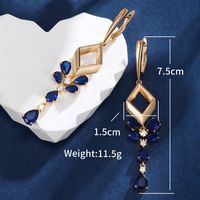 1 Pair Fairy Style Elegant Classic Style Water Droplets Tassel Inlay Copper Alloy Artificial Gemstones Rhinestones Drop Earrings main image 2