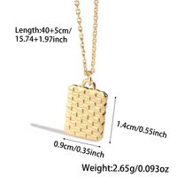 Sterling Silver Casual Simple Style Square Plating Pendant Necklace sku image 2
