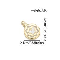 1 Pièce 21*29mm Le Cuivre Zircon Plaqué Or 18K Star Forme De Cœur Brillant Pendentif sku image 1