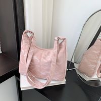 Women's Pu Leather Solid Color Vintage Style Zipper Shoulder Bag Crossbody Bag main image 5