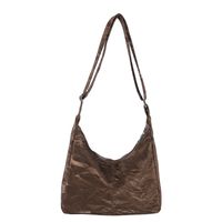Women's Pu Leather Solid Color Vintage Style Zipper Shoulder Bag Crossbody Bag sku image 1