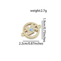 1 Pièce 19*22mm Le Cuivre Zircon Plaqué Or 18K Humain Brillant Pendentif sku image 8