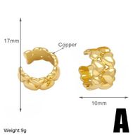 1 Pair Simple Style Solid Color Knot Copper 18K Gold Plated Ear Cuffs main image 2