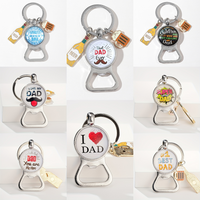 Casual Simple Style Letter Can Openers Alloy Glass Silver Plated Keychain main image 1