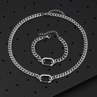 304 Stainless Steel Casual Simple Style Polishing Enamel Oval Bracelets Necklace main image 1