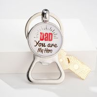 Casual Simple Style Letter Can Openers Alloy Glass Silver Plated Keychain sku image 5