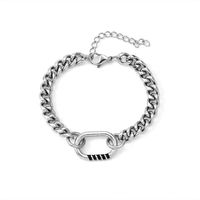 Acier Inoxydable 304 Décontractée Style Simple Polissage Émail Ovale Bracelets Collier sku image 1